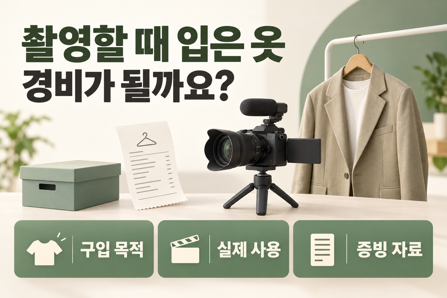촬영 의상 경비를 검토할 때 구입 목적, 실제 사용, 증빙 자료를 확인하는 안내